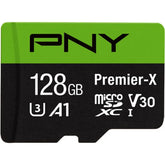 بطاقة ذاكرة فلاش PNY Premier-X فئة 10 U3 V30 microSD (512 جيجابايت) مع محول SD